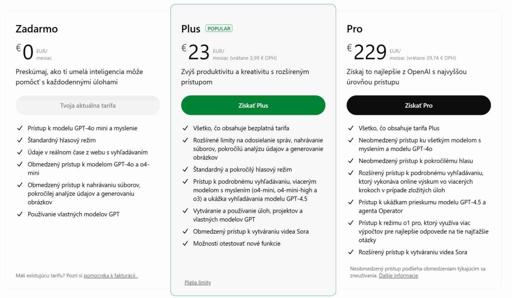 chatgpt predplatne